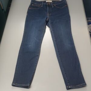 Madewell Dark Blue 9 Inch Midrise Skinny Jeans